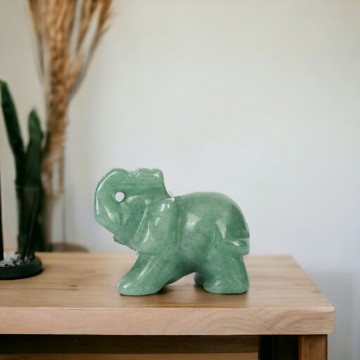 Grønn aventurin elefant 4 cm